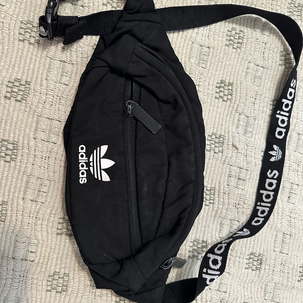 Adidas Originals Black Belt Bag with Sporty Design